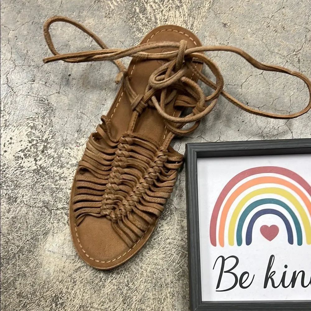 * Tan Braided Sandal - Picture 3 of 8